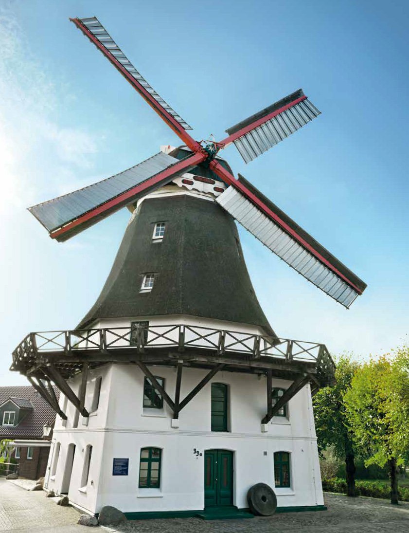 Das Hamburger Mühlenmuseum Windmühle "Johanna" von 1875